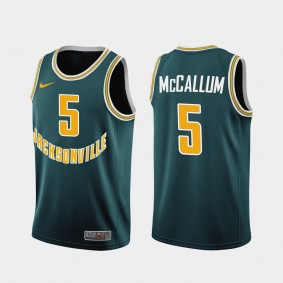 DeAnthony McCallum Throwback Jacksonville Dolphins #5 Green 50th Anniversary Jersey
