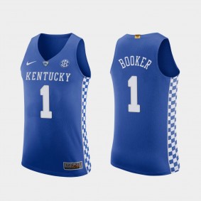 Devin Booker Kentucky Wildcats #1 Royal Authentic Jersey