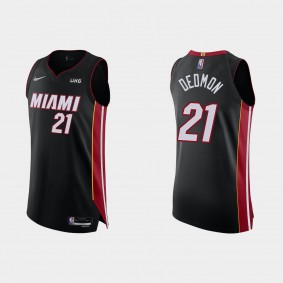 Miami Heat Dewayne Dedmon #21 2021/22 75th Anniversary Icon Black Authentic Jersey