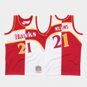 Dominique Wilkins Atlanta Hawks Two-tone Split Edition Jersey
