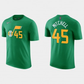 2020-21 Earned Edition Green #45 Donovan Mitchell Jazz T-shirt