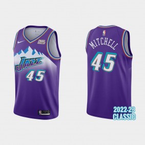 Utah Jazz Donovan Mitchell #45 2022-23 Classic Edition Purple Jersey