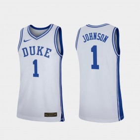 Duke Blue Devils Jalen Johnson Replica Basketball White Jersey Nike