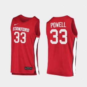 Dwight Powell Stanford Cardinal #33 Red 2020-21 College Basketball Jersey
