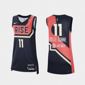 Washington Mystics Elena Delle Donne 2021 Rebel Edition Women Navy Jersey WNBA 25th
