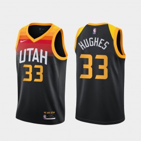 Elijah Hughes Utah Jazz 2021 City Edition Black Jersey