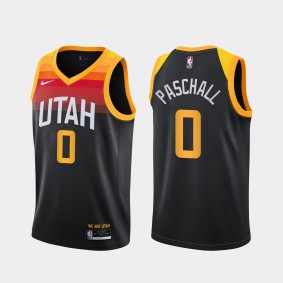 Utah Jazz Eric Paschall 2021 Trade City Edition Black Jersey #0