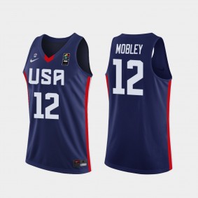 Team USA Evan Mobley 2019 FIBA U19 Baketball World Cup Men's Navy Jersey