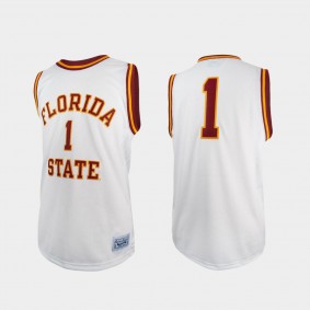 Florida State Seminoles Commemorative Basketball Original Retro White Jersey