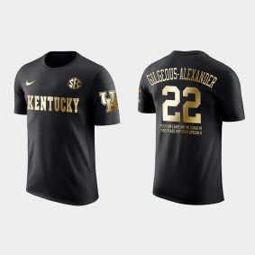 Kentucky Wildcats NCAA Basketball Golden Edition Shai Gilgeous-Alexander #22 Black Limited T-Shirt