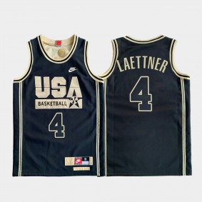 USA Dream Team #4 Christian Laettner Black 1992 Olympics Basketball Jersey