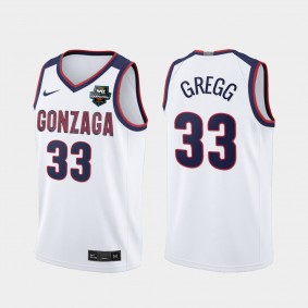 Ben Gregg Gonzaga Bulldogs 2021 WCC Mens Basketball Conference Tournament Champions Limited White Jersey March Madness
