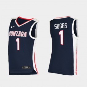 Gonzaga Bulldogs Jalen Suggs 2020-21 Elite College Basketball Navy Jersey