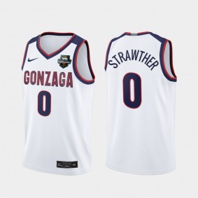 Julian Strawther Gonzaga Bulldogs 2021 WCC Mens Basketball Conference Tournament Champions Limited White Jersey March Madness