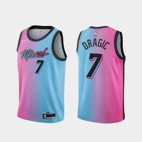 Goran Dragic Miami Heat 2020-21 City Rainbow Blue Pink Jersey