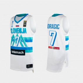 Goran Dragic Slovenia Basketball First Olympics Berth 2021 White Jersey