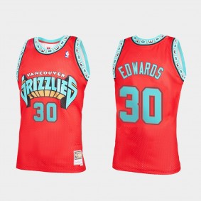 Blue Edwards Vancouver Grizzlies 2021 Reload 2.0 Throwback Red Jersey