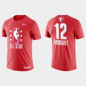 Ja Morant #12 Grizzlies 2022 NBA All-Star Maroon T-shirt