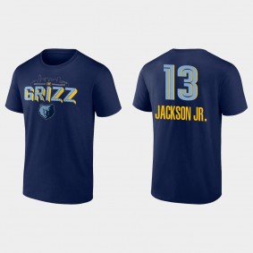 Memphis Grizzlies No. 13 Jaren Jackson Jr. T-shirt Tip-off Navy