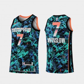 Memphis Grizzlies #7 Justise Winslow Select Series Jersey Turquoise Dazzle