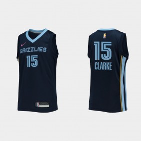 Memphis Grizzlies #15 Brandon Clarke 75th Anniversary Icon Navy Jersey Youth