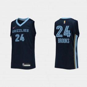 Memphis Grizzlies #24 Dillon Brooks 75th Anniversary Icon Navy Jersey Youth