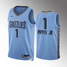 Scotty Pippen Jr. Memphis Grizzlies #1 Blue Jersey Icon Edition Swingman