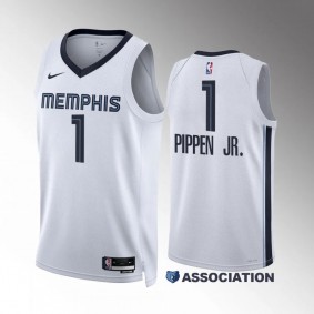 Scotty Pippen Jr. Memphis Grizzlies #1 White Jersey Association Edition Swingman