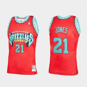 Tyus Jones Memphis Grizzlies 2021 Reload 2.0 Throwback Red Jersey
