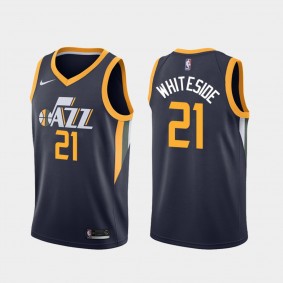 Utah Jazz Hassan Whiteside 2021 Trade Icon Edition Navy Jersey #21