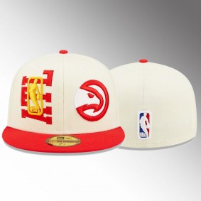 Atlanta Hawks 2022 NBA Draft Cream Fitted Cap Hat