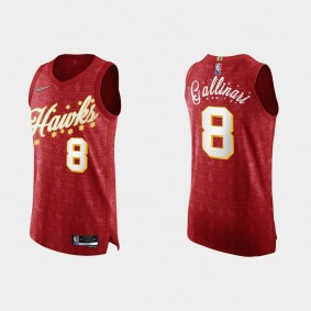 Atlanta Hawks Danilo Gallinari #8 2021 NBA 75th Christmas Gift Red Authentic Jersey