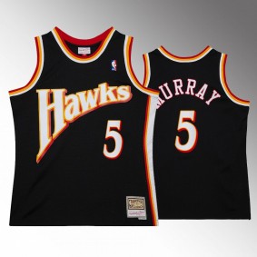 Dejounte Murray #5 Atlanta Hawks Dark 1994-95 Black Hardwood Classics Jersey