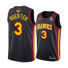 Atlanta Hawks #3 Kevin Huerter 2021 NBA Playoffs Black Jersey G7 Starters