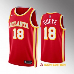 Mouhamed Gueye Atlanta Hawks #18 Red Jersey 2022-2023 Icon Edition 2023 NBA Draft