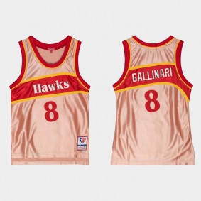 Atlanta Hawks No. 8 Danilo Gallinari 75th Anniversary Rose Gold Jersey