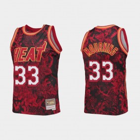 Miami Heat Mitchell & Ness Alonzo Mourning 33 #Lunar New Year Red HWC Limited Jersey