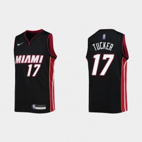 Miami Heat #17 P.J. Tucker 75th Anniversary Icon Black Jersey Youth