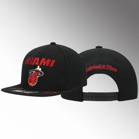 Miami Heat Black Front Loaded Snapback Hat Men