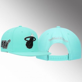 Miami Heat Aqua Blue Gift Box Snapback Mitchel Ness x Lids Hat Men