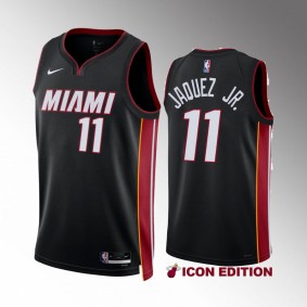 2023 NBA Draft Jaime Jaquez Jr. Miami Heat Black Jersey Icon Edition Men