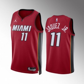 2023 NBA Draft Jaime Jaquez Jr. Miami Heat Red Jersey Statement Edition Men