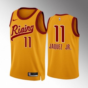 Jaime Jaquez Jr. 2024 Panini Rising Stars Jersey Miami Heat #11 Yellow Swingman Men's Uniform
