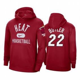 Jimmy Butler Miami Heat 2021-22 Spotlight On Court Hoodie Red Practice