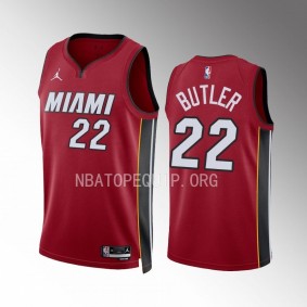 Jimmy Butler Miami Heat #22 Red Jersey 2022-23 Statement Edition Swingman