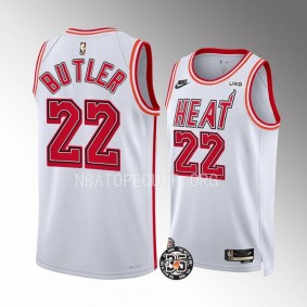 Miami Heat 35th Anniversary Jimmy Butler White #22 Jersey Classic Edition