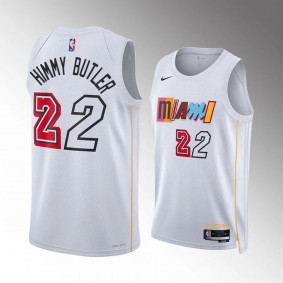 Miami Heat Himmy Butler Jimmy Butler White #22 Jersey City Edition