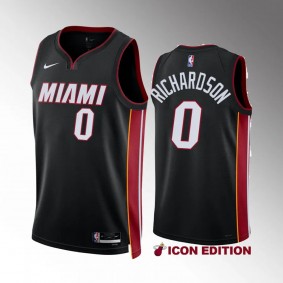Josh Richardson Miami Heat #0 Black Jersey 2022-2023 Icon Edition Swingman