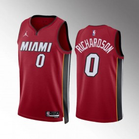 Josh Richardson Miami Heat #0 Red Jersey 2022-2023 Statement Edition Swingman