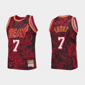 Miami Heat Mitchell & Ness Kyle Lowry 7 #Lunar New Year Red HWC Limited Jersey